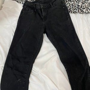 Old Navy, long length, black jeans, size 6